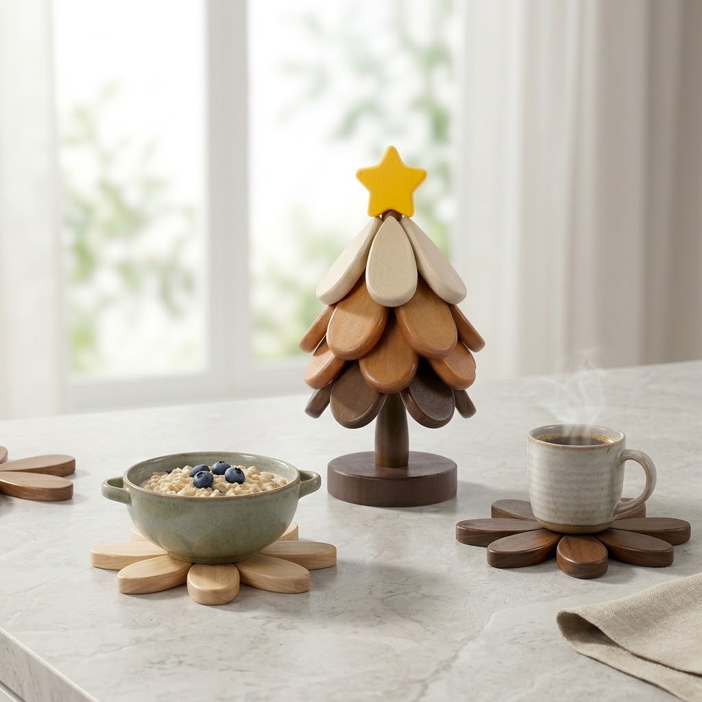 Weihnachtsbaum Trivet Set
